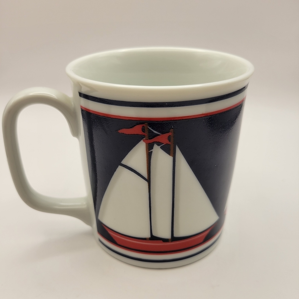 Curzon Wedgwood Sailboat Mugs. Qty 4.